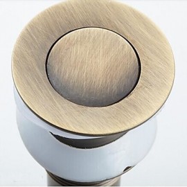 Faucet accessory, Antique Brass Pop-up Water Drain With Overflow, Finish, Antique Copper