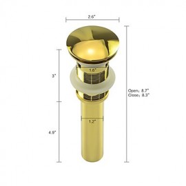 Faucet accessory, Contemporary Brass Pop-up Water Drain Without Overflow, Finish, Ti-PVD