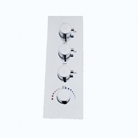 Large Water Outlet Flow Wall Mounted Chrome Bathroom Shower Valve, 3 Water Functions Work Together Or Separately