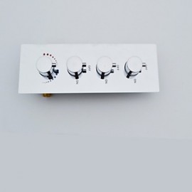 Large Water Outlet Flow Wall Mounted Chrome Bathroom Shower Valve, 3 Water Functions Work Together Or Separately