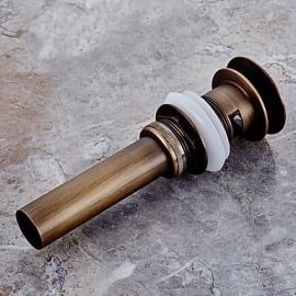 Faucet accessory, Contemporary Brass Pop-up Water Drain With Overflow, Finish, Antique Brass
