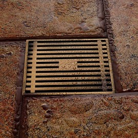 Faucet accessory, Contemporary Brass Floor Drain, Finish, Antique Brass