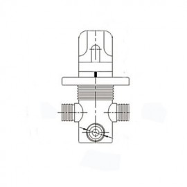 Faucet accessory, Contemporary Brass Thermostatic Control Valve, Finish, Chrome