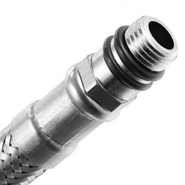 Faucet accessory, Contemporary Stainless Steel Water Intel Supply Hose, Finish, Chrome