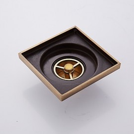 Faucet accessory, Contemporary Brass Floor Drain, Finish, Antique Brass