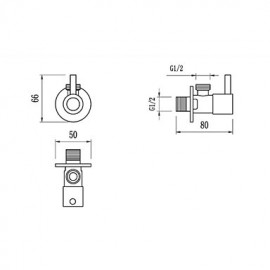 Faucet accessory, Contemporary Brass Threaded Pipe Adapter, Finish, Chrome