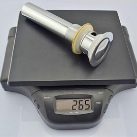 Faucet accessory, Contemporary Brass Pop-up Water Drain Without Overflow, Finish, Chrome
