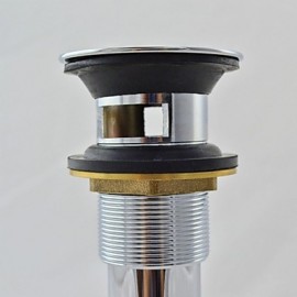 Faucet accessory, Contemporary Brass Pop-up Water Drain Without Overflow, Finish, Chrome