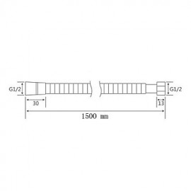 Faucet accessory, Contemporary Stainless Steel Water Supply Hose, Finish, Chrome