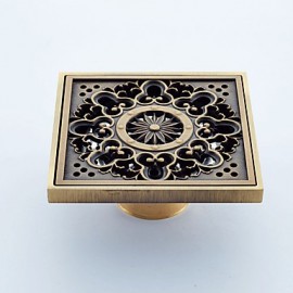 Faucet accessory, Antique Brass Floor Drain, Finish, Antique Brass