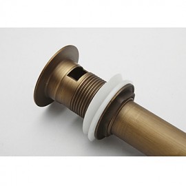 Faucet accessory, Vintage Brass Pop-up Water Drain Without Overflow, Finish, Antique Bronze