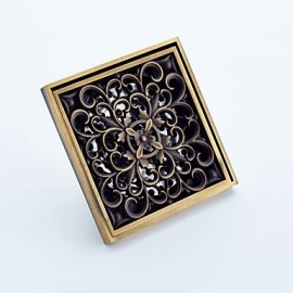 Faucet accessory, Antique Brass Floor Drain, Finish, Antique Brass