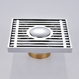 Faucet accessory, Contemporary Brass Floor Drain, Finish, Chrome