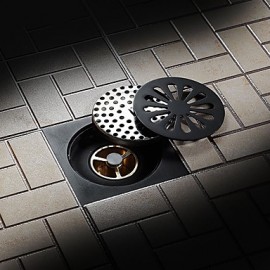 Faucet accessory, Contemporary Brass Floor Drain, Finish, Oil Rubbed Bronze