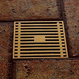 Faucet accessory, Contemporary Brass Floor Drain, Finish, Antique Brass