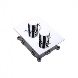 Faucet accessory, Contemporary Brass Thermostatic Control Valve, Finish, Chrome