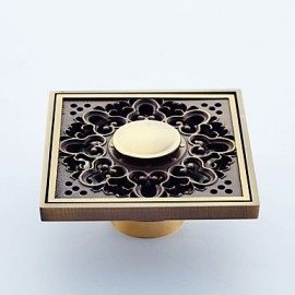 Faucet accessory, Antique Brass Floor Drain, Finish, Antique Brass
