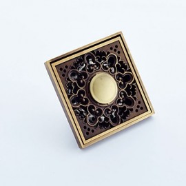 Faucet accessory, Antique Brass Floor Drain, Finish, Antique Brass