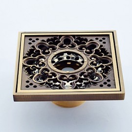 Faucet accessory, Antique Brass Floor Drain, Finish, Antique Brass