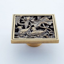 Faucet accessory, Antique Brass Floor Drain, Finish, Antique Brass