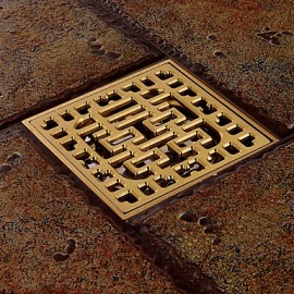 Faucet accessory, Antique Brass Floor Drain, Finish, Antique Brass