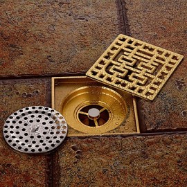 Faucet accessory, Antique Brass Floor Drain, Finish, Antique Brass