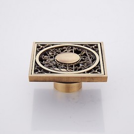 Faucet accessory, Contemporary Brass Floor Drain, Finish, Antique Brass