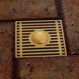 Faucet accessory, Contemporary Brass Floor Drain, Finish, Antique Brass
