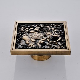 Faucet accessory, Contemporary Brass Floor Drain, Finish, Antique Brass