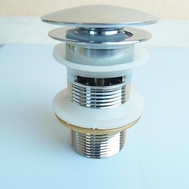 Faucet accessory, Contemporary Brass Pop-up Water Drain With Overflow, Finish, Chrome