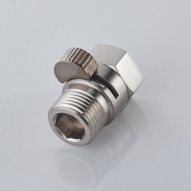 Faucet accessory, Modern/Contemporary Brass Control Valve, Finish, Nickel Brush