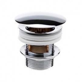 Faucet accessory, Contemporary Brass Pop-up Water Drain With Overflow, Finish, Chrome