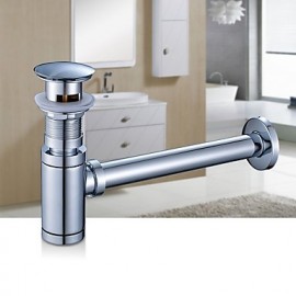Faucet accessory, Contemporary Brass Pop-up Water Drain Without Overflow, Finish, Chrome