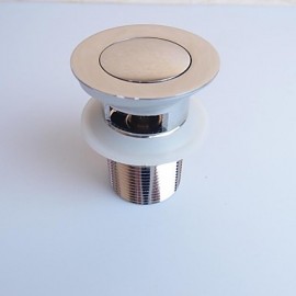 Faucet accessory, Contemporary Brass Pop-up Water Drain With Overflow, Finish, Chrome