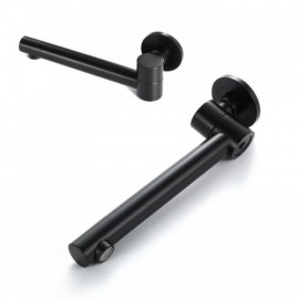 180 Degree Rotatable Chrome/Black Copper Spout