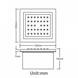 Square Side Shower In Copper Chrome/Black Model