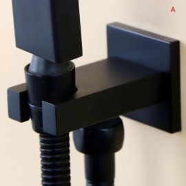 Square Black Copper Hand Shower Holder