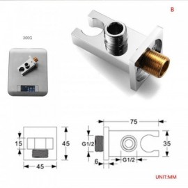 Chromed Copper Hand Shower Holder 3 Styles