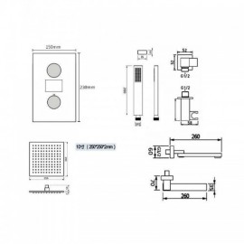 Thermostatic Shower Faucet With Led Digital Display