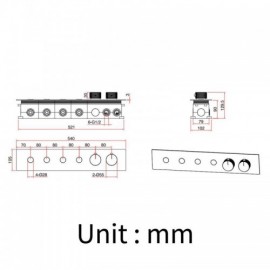 4 Function Recessed Copper Thermostatic Shower Valve
