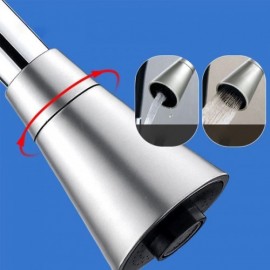 Wall-Mounted Kitchen Mixer In Brushed Stainless Steel