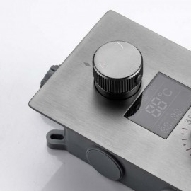 Shower Faucet In Copper And Stainless Steel With Digital Led Display