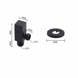 Black/Gold Copper Two-Way Angle Valve 1 Valve