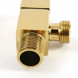 Black/Gold Copper Two-Way Angle Valve 1 Valve