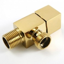 Black/Gold Copper Two-Way Angle Valve 1 Valve