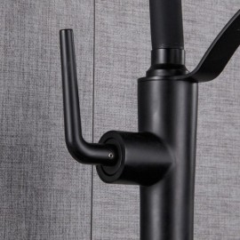 Black Copper Kitchen Faucet Rubber Outlet Hose