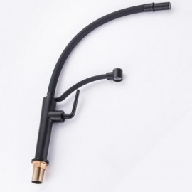 Black Copper Kitchen Faucet Rubber Outlet Hose