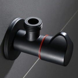 Black Copper Two-Way Angle Valve One Pair