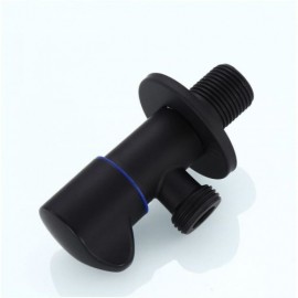 Black Copper Two-Way Angle Valve One Pair