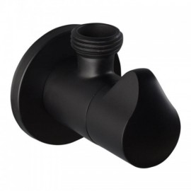 1 Piece Black Copper Two-Way Angle Valve